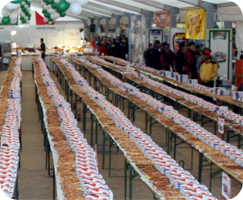 cel mai lung lant de pizza, omologat de World Records Academy